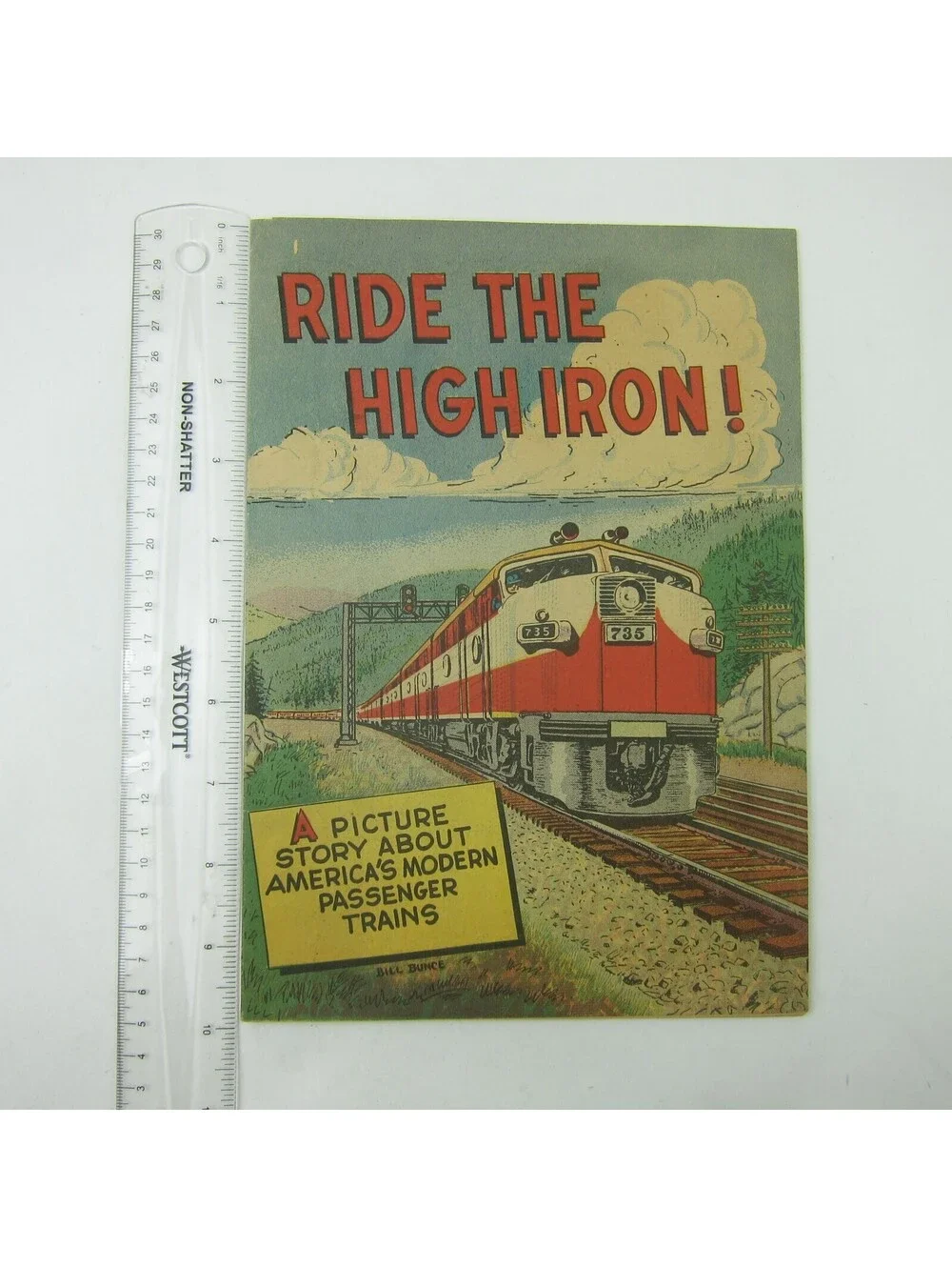 Railroad Comic Book Ride the High Iron America's Passenger Trains Vintage 1955